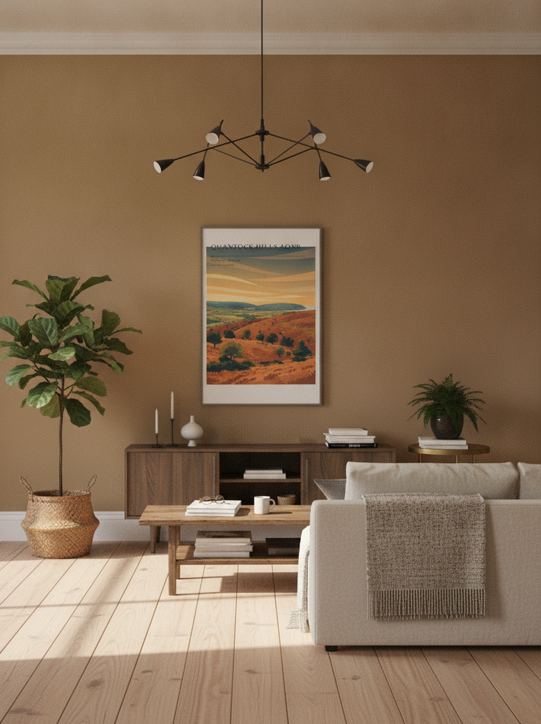 Quantock Hills AONB Somerset England Travel Poster - Lifestyle