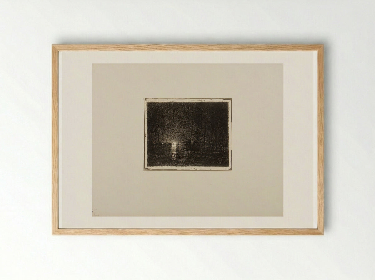 Quarante Cliché-Glace - Jean-Baptiste-Camille Corot - Framed Print Wood