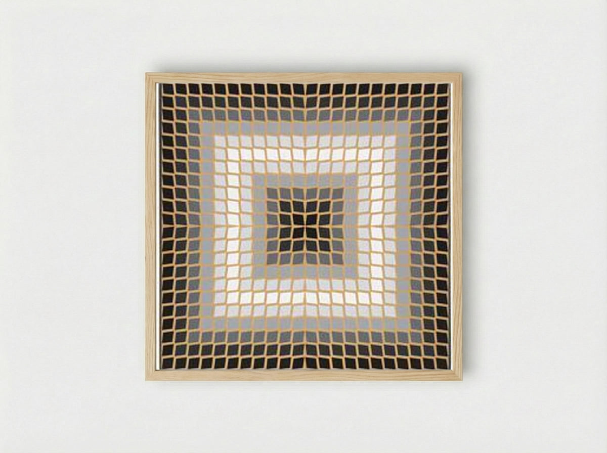 Quasar Dia - Victor Vasarely - Framed Print Wood