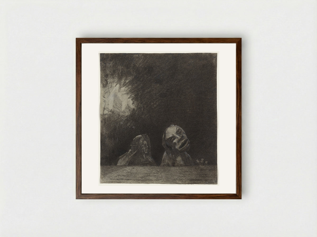 Quasimodo - Odilon Redon - Framed Print Dark Wood