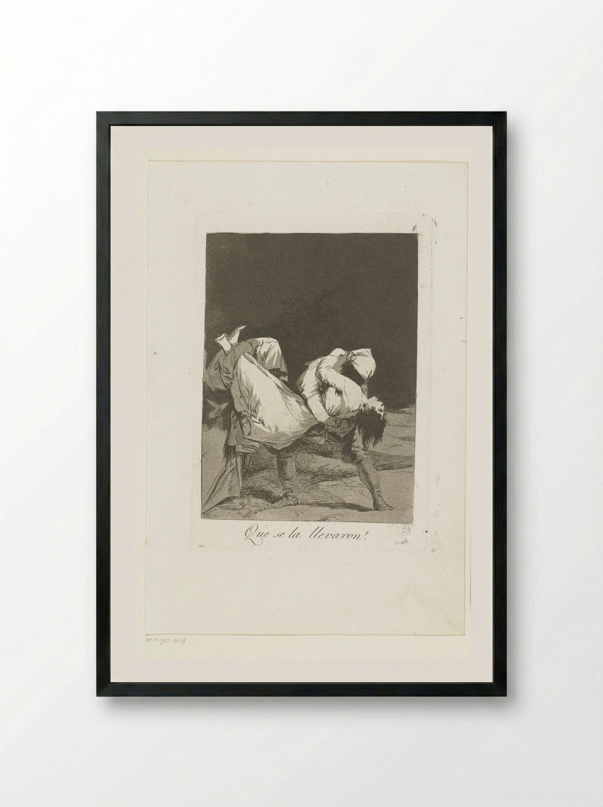 Que se la llevaron! - Francisco de Goya - Framed Print Black