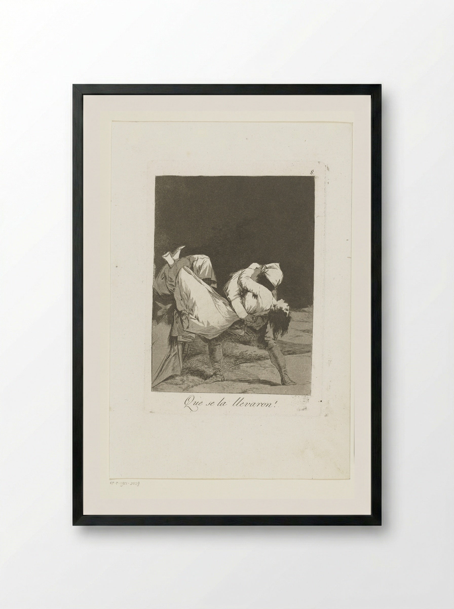 Que se la llevaron! - Francisco de Goya - Framed Print Black