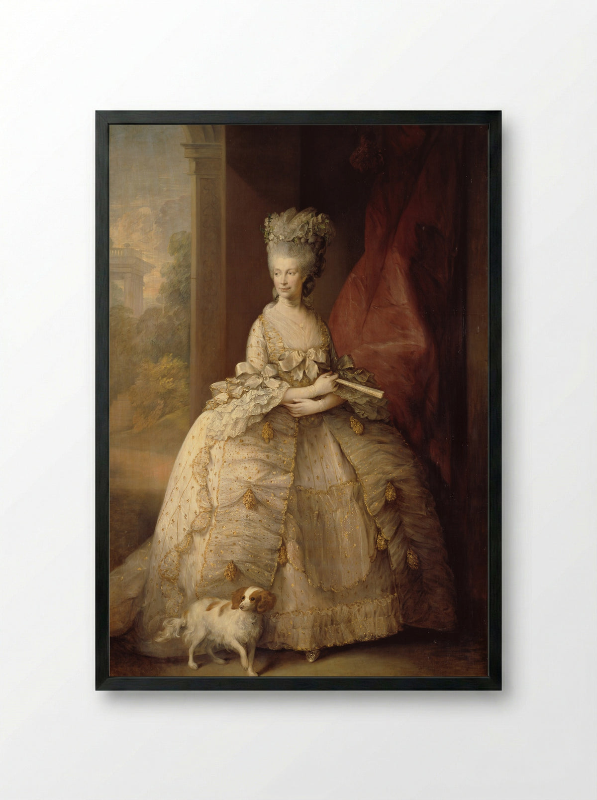 Queen Charlotte - Thomas Gainsborough - Framed Print Black