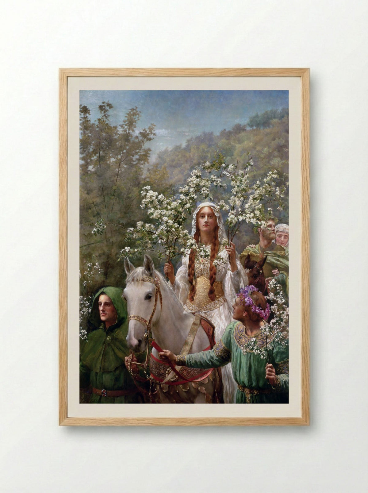 Queen Guinevere's Maying - John Collier - Framed Print Wood