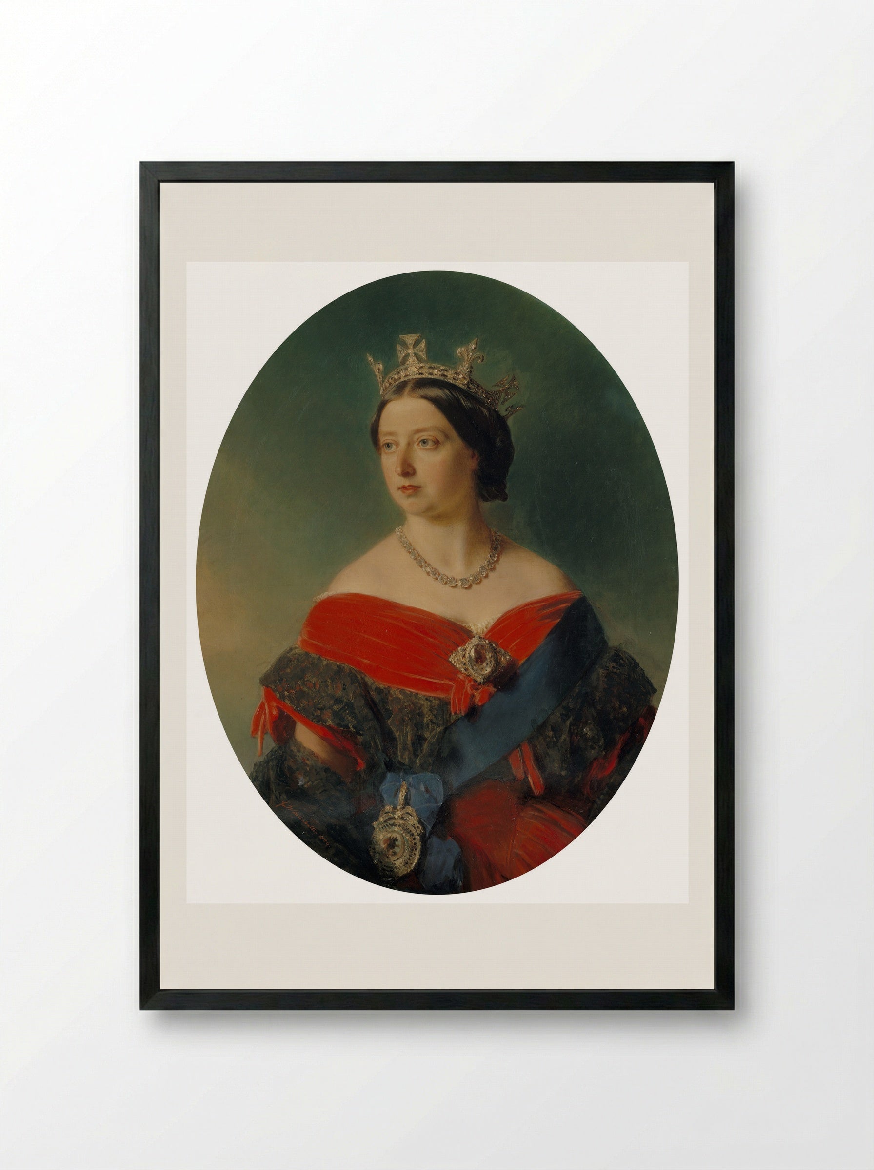 Queen Victoria - Franz Xaver Winterhalter - Framed Print Black
