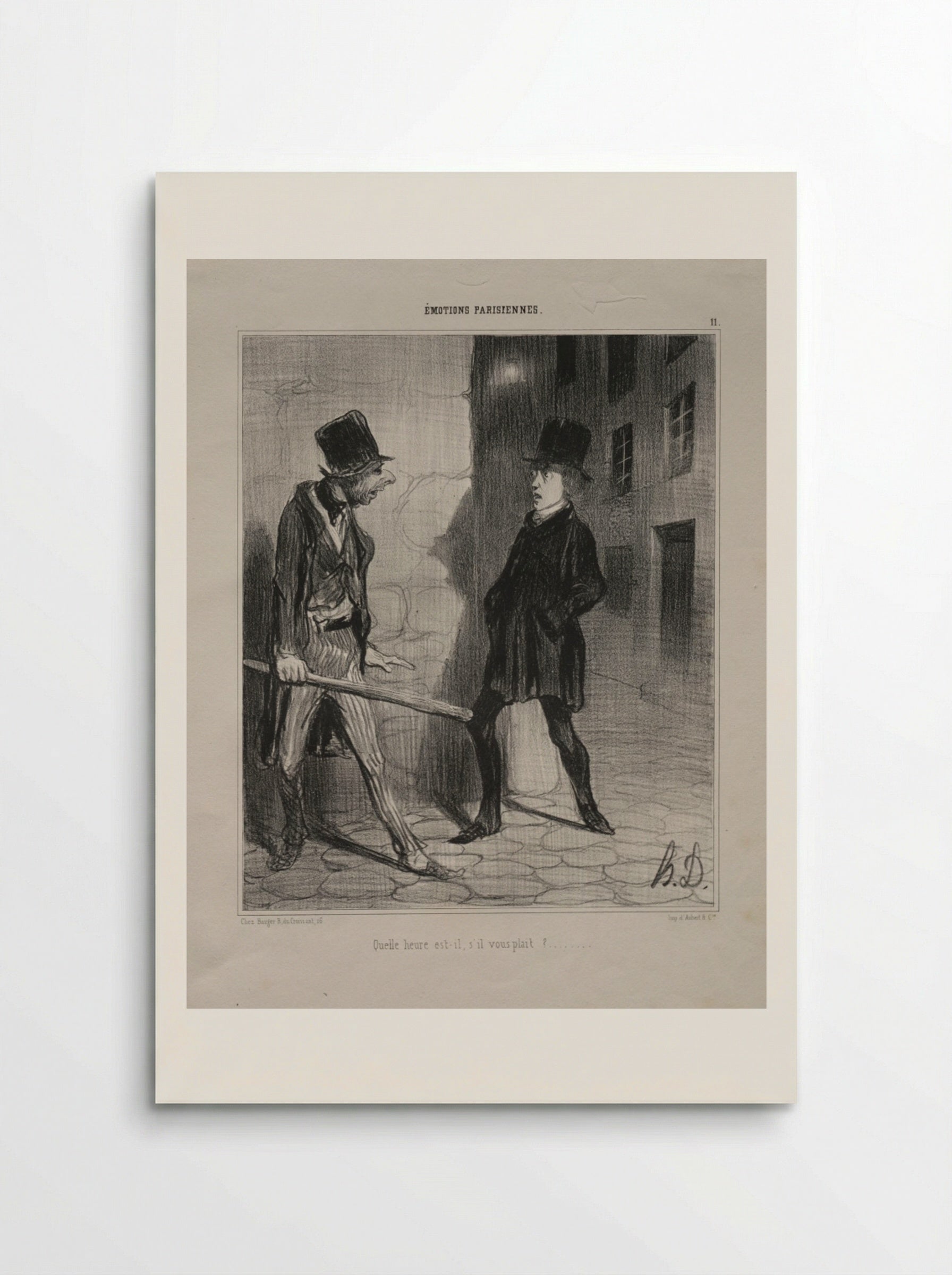 Quelle heure est-il, s'il vous plaît? - Honoré Daumier - Poster