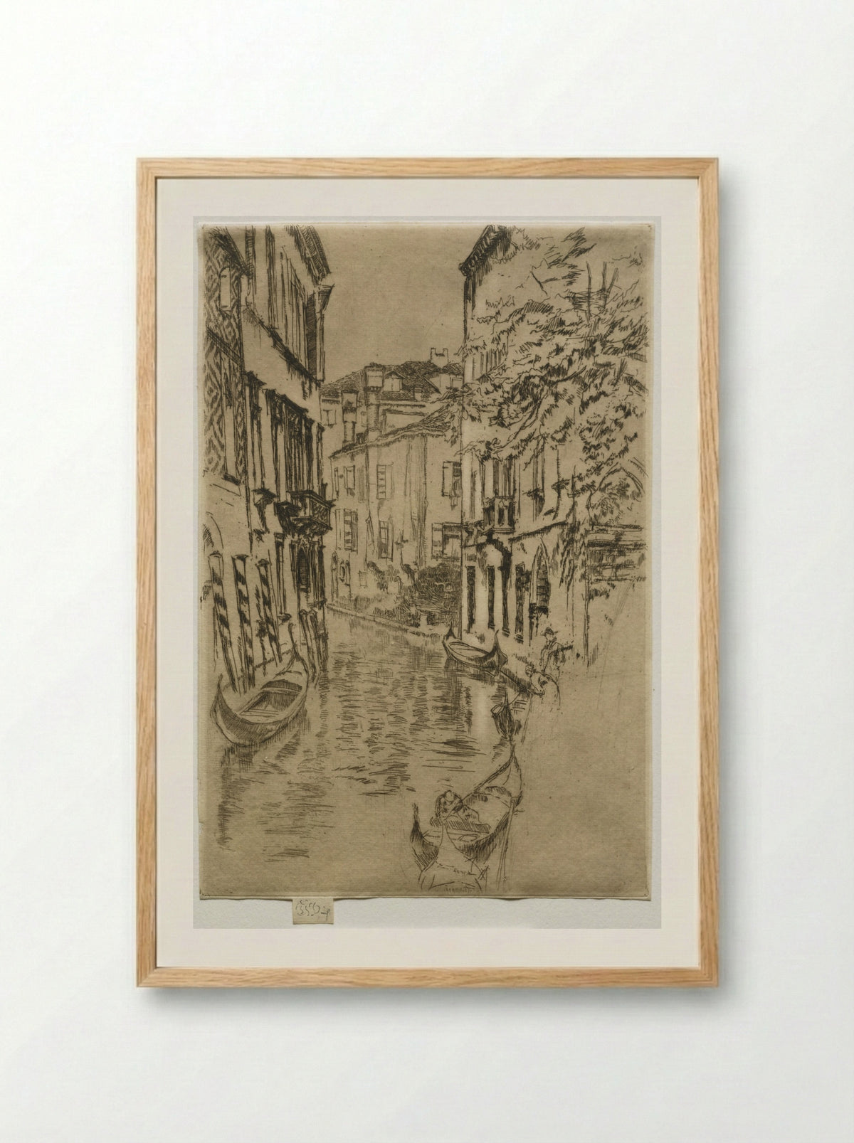 Quiet Canal - James McNeill Whistler - Framed Print Wood