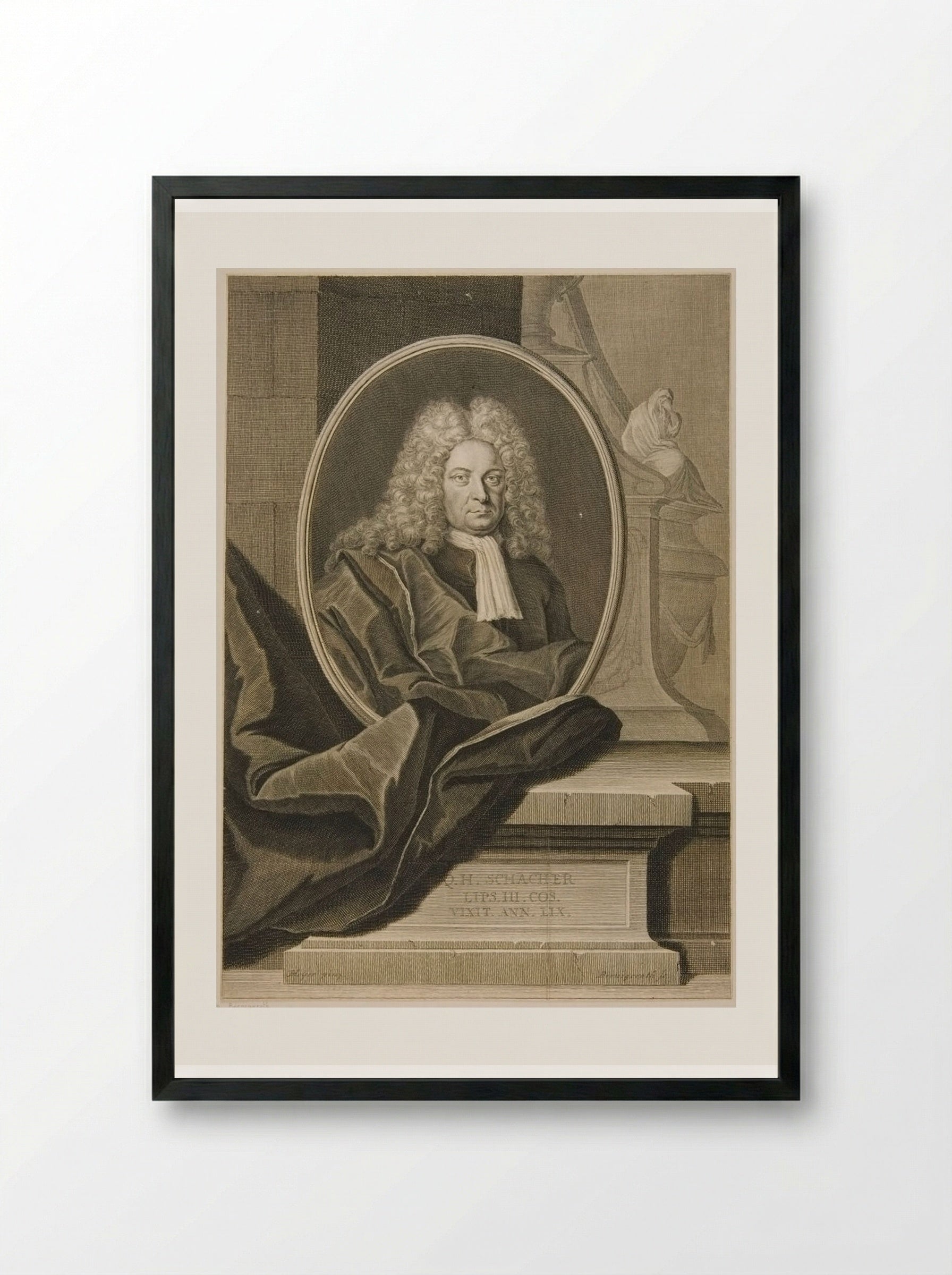 Quirin Hartman Schacher - Johann Martin Bernigeroth - Framed Print Black
