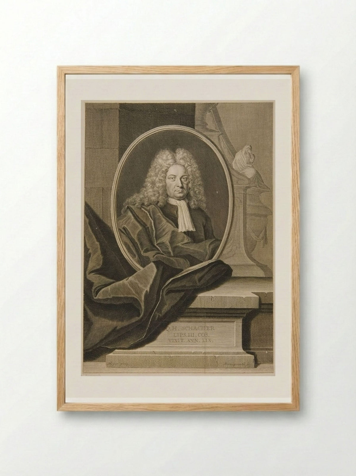 Quirin Hartman Schacher - Johann Martin Bernigeroth - Framed Print Wood