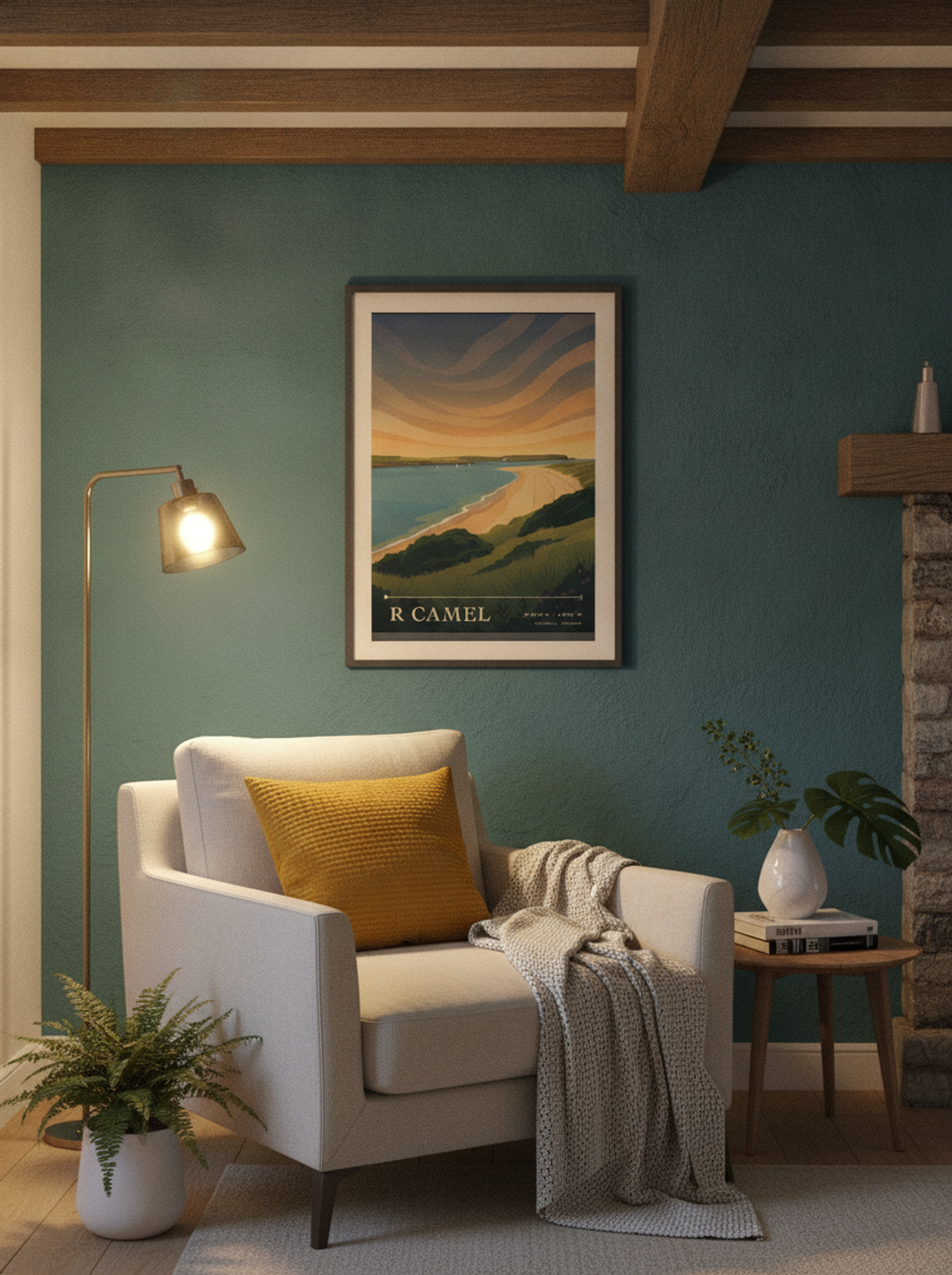 R Camel Cornwall England Travel Poster - Lifestyle