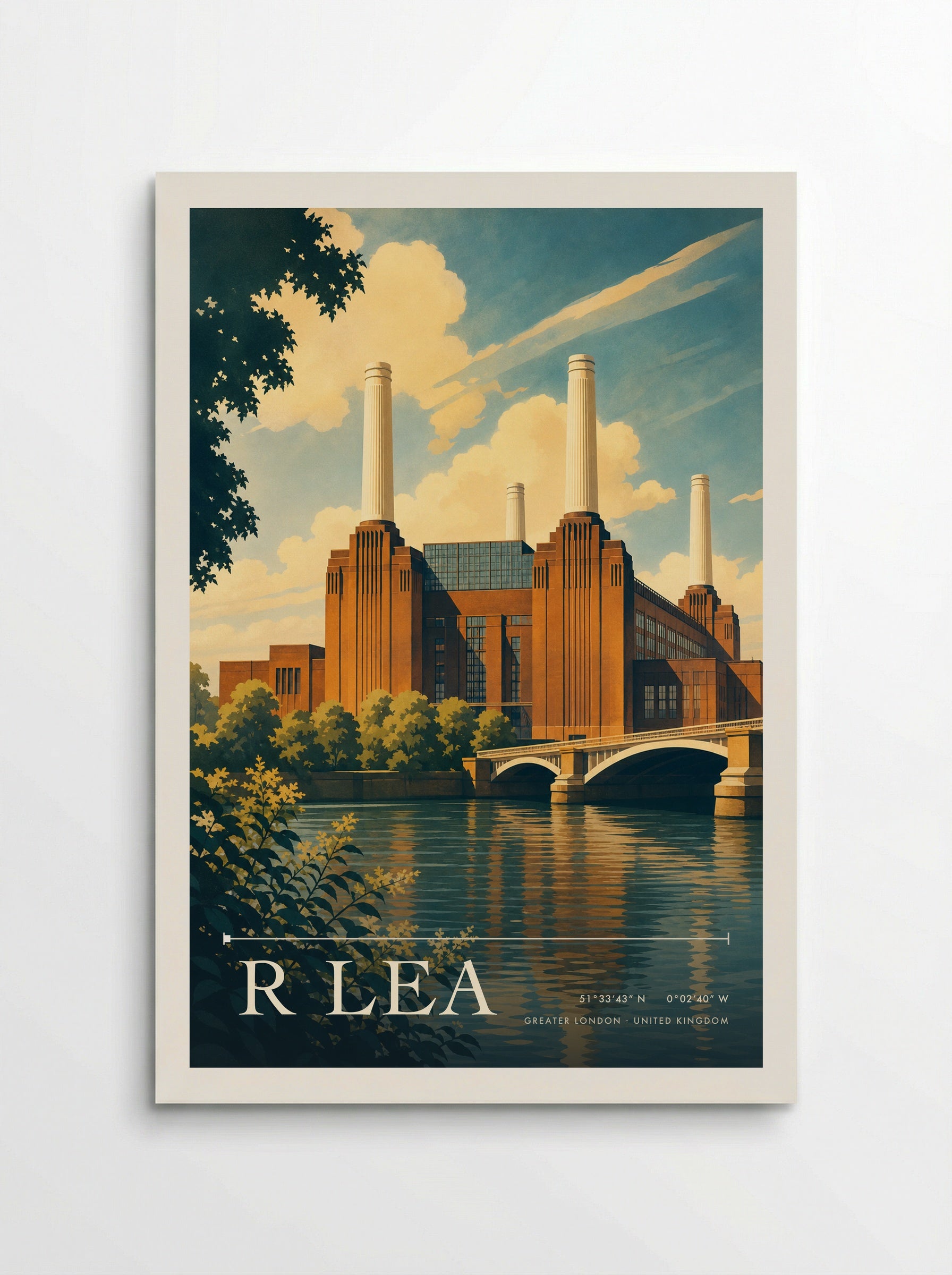 R Lea Greater London United Kingdom Travel Poster - Poster