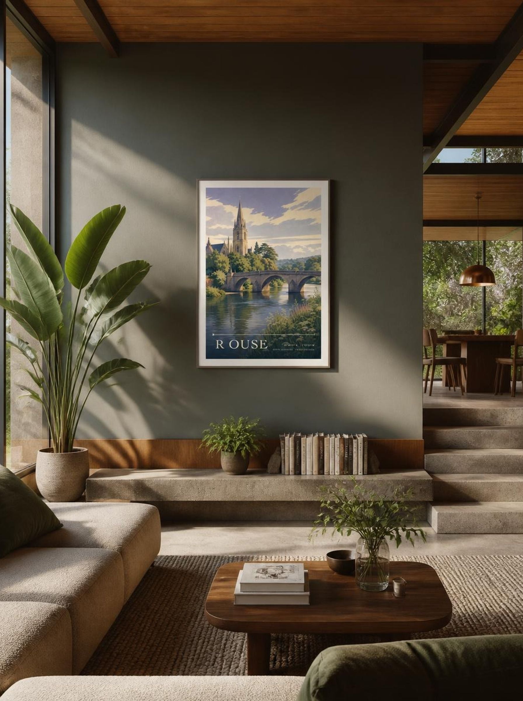 R Ouse North Yorkshire United Kingdom Travel Poster - Lifestyle