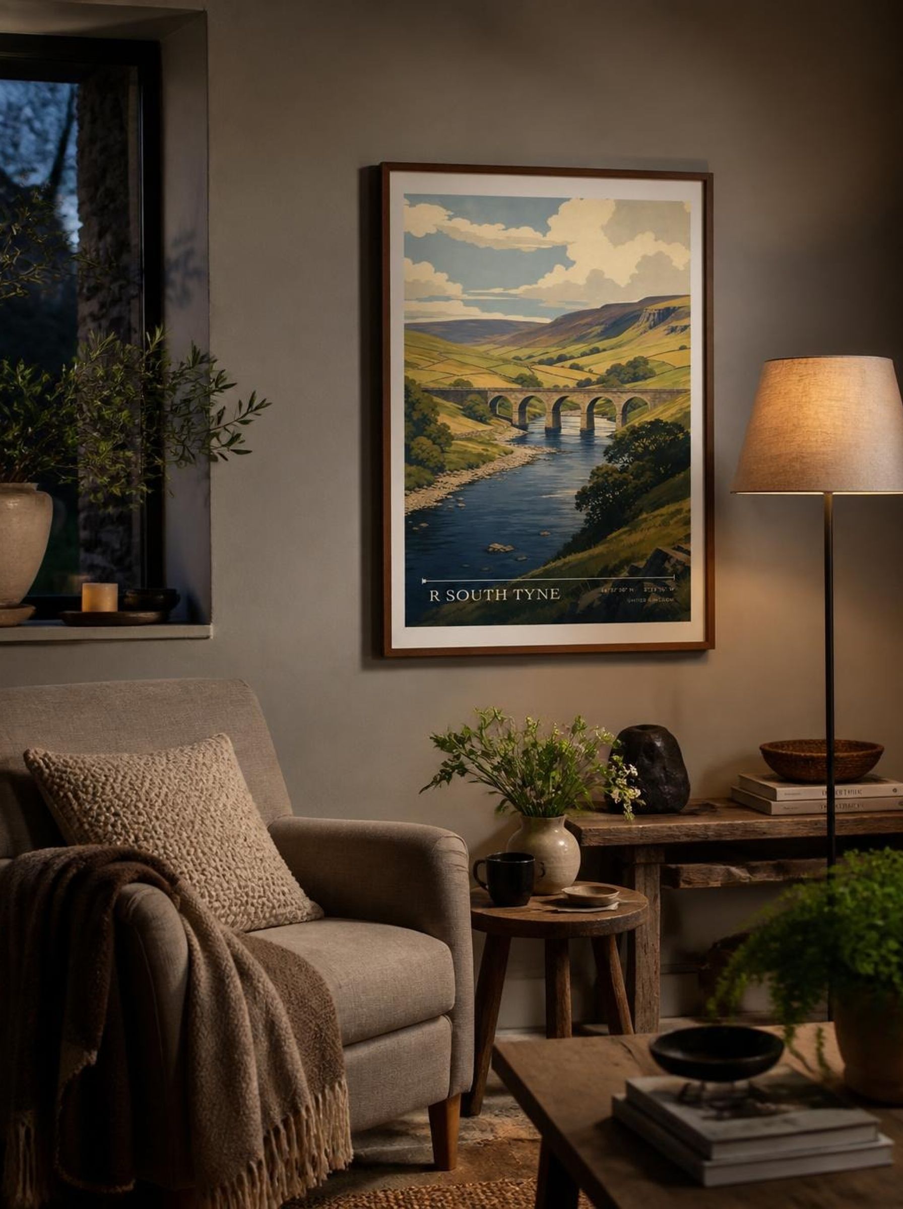 R South Tyne United Kingdom Travel Poster - Lifestyle