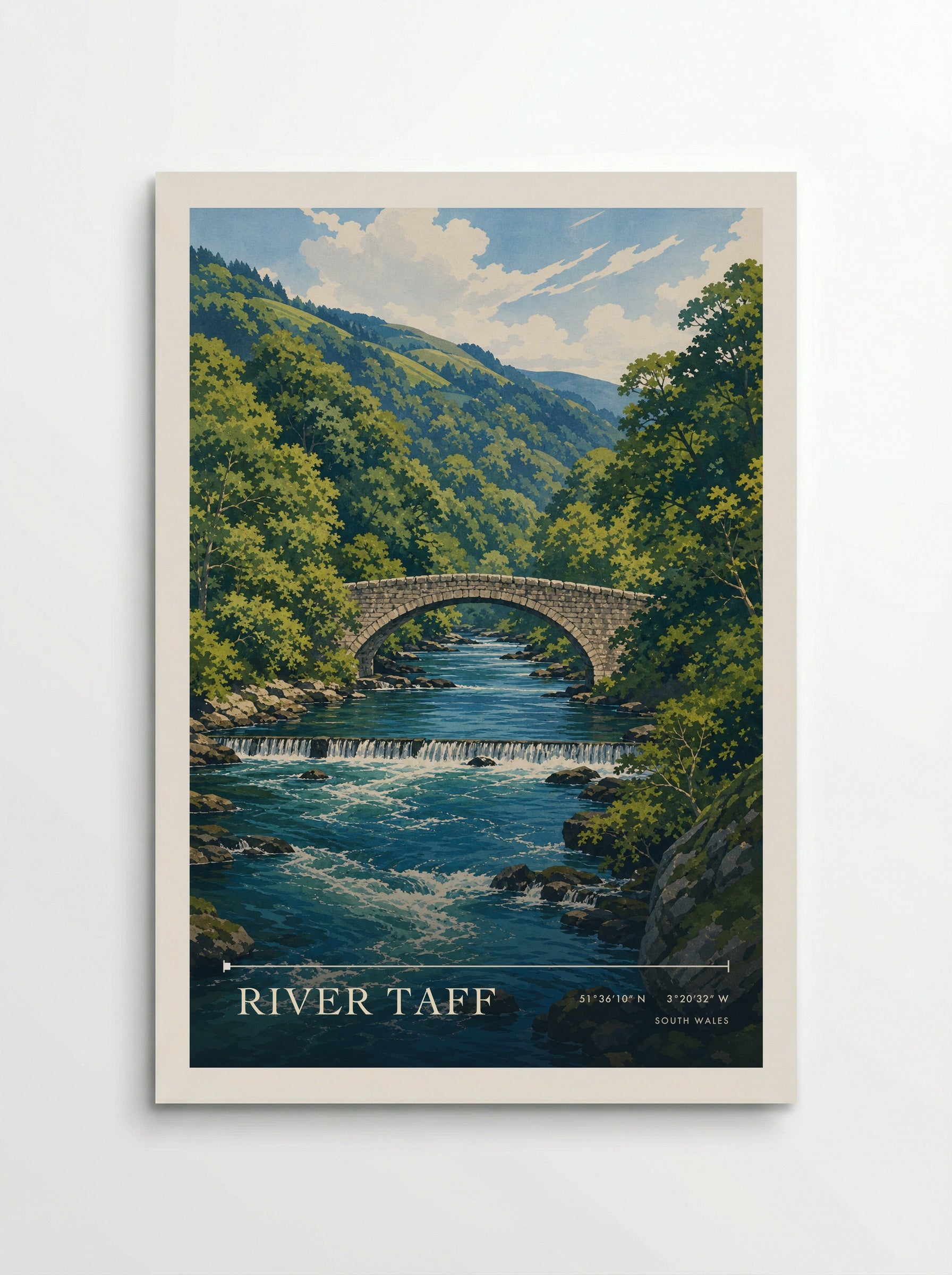 R Taff South Wales Wales Travel Poster - Poster