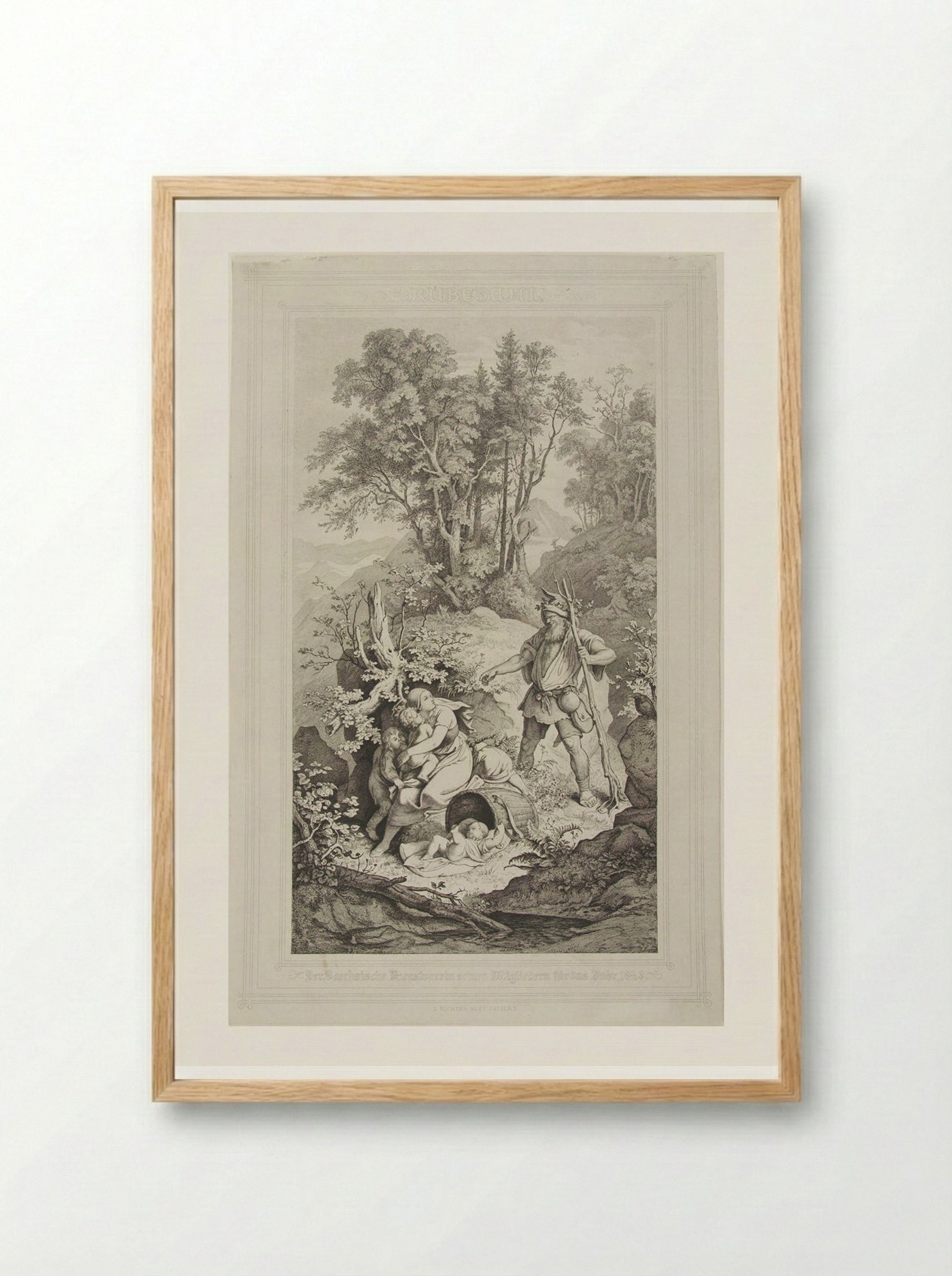 Rübezahl - Adrian Ludwig Richter - Framed Print Wood
