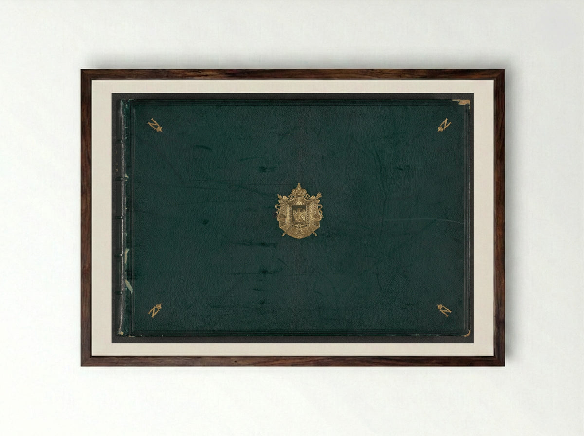 Réunion des Tuileries au Louvre, album 2 - Édouard Denis Baldus - Framed Print Dark Wood