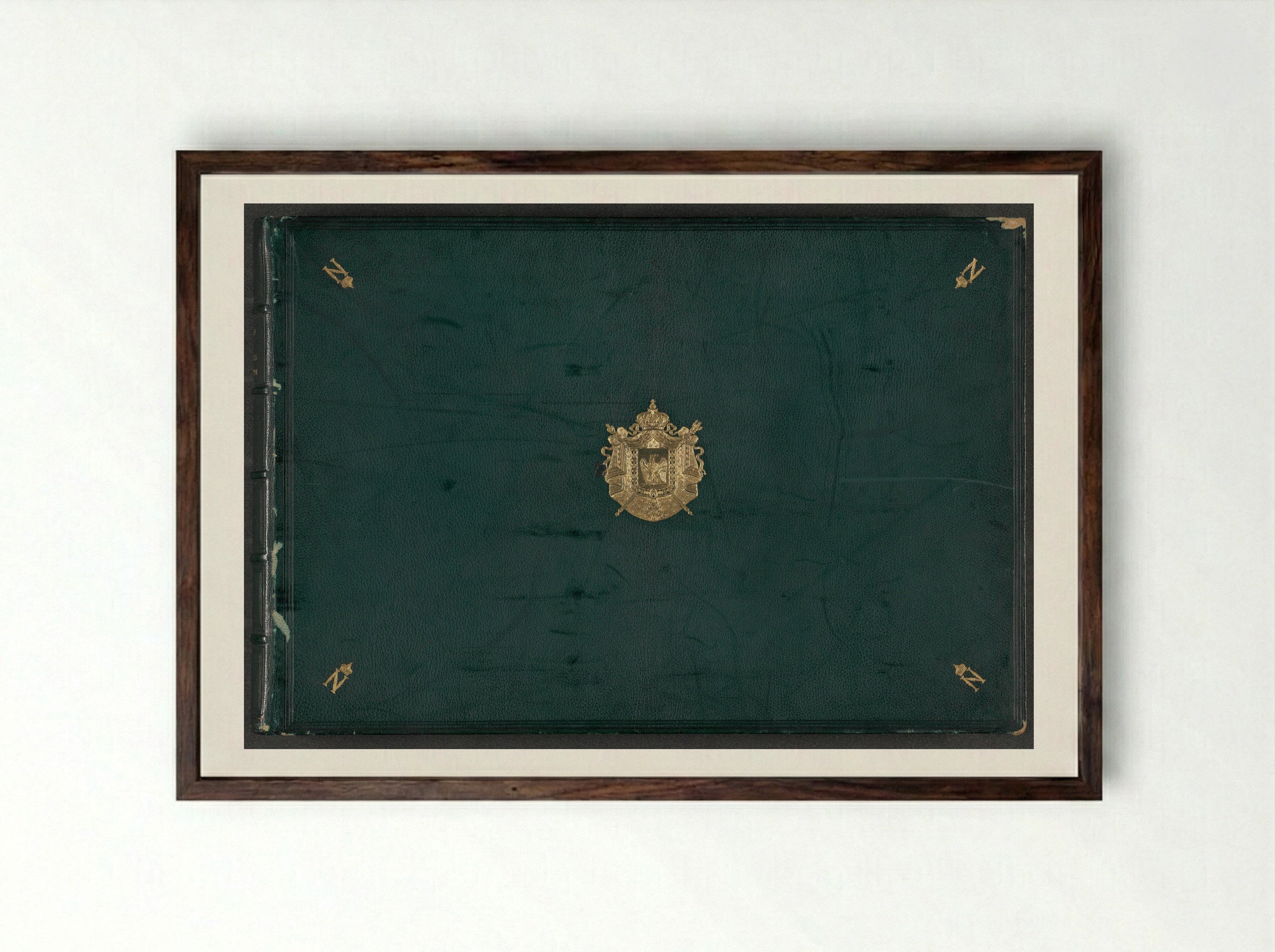 Réunion des Tuileries au Louvre, album 2 - Édouard Denis Baldus - Framed Print Dark Wood
