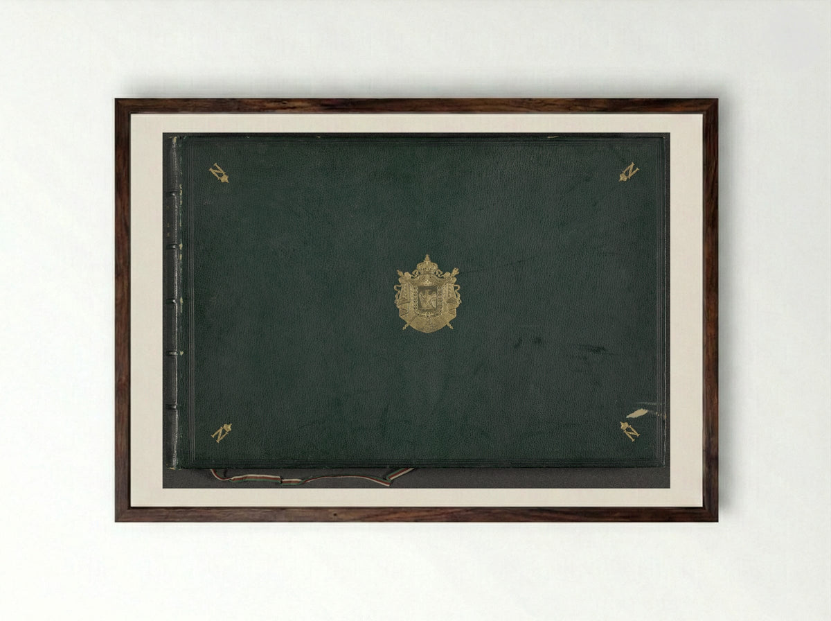 Réunion des Tuileries au Louvre, album 4 - Édouard Denis Baldus - Framed Print Dark Wood