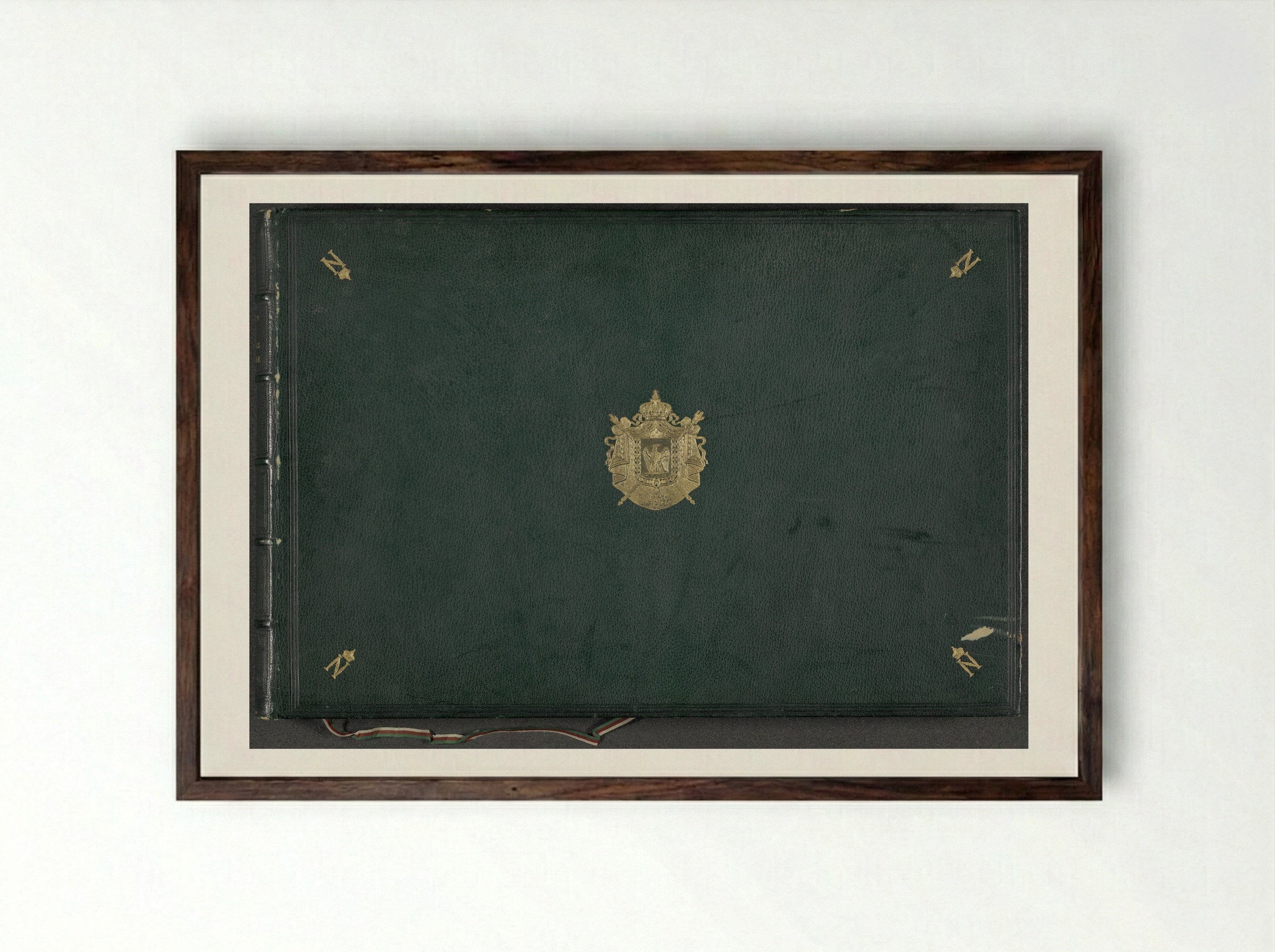 Réunion des Tuileries au Louvre, album 4 - Édouard Denis Baldus - Framed Print Dark Wood
