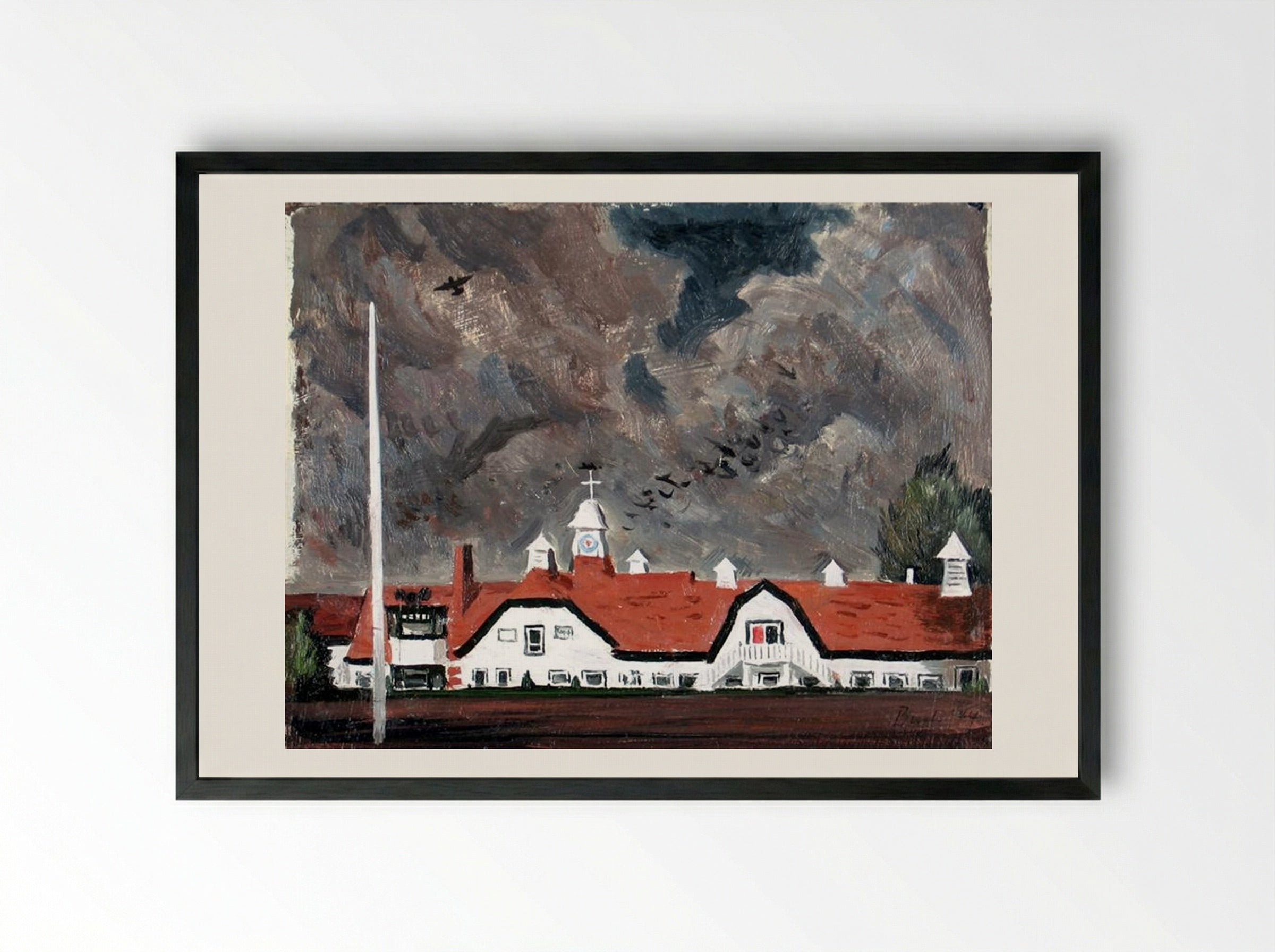 RCAF Elem. School, Eglinton - Jack Bush - Framed Print Black