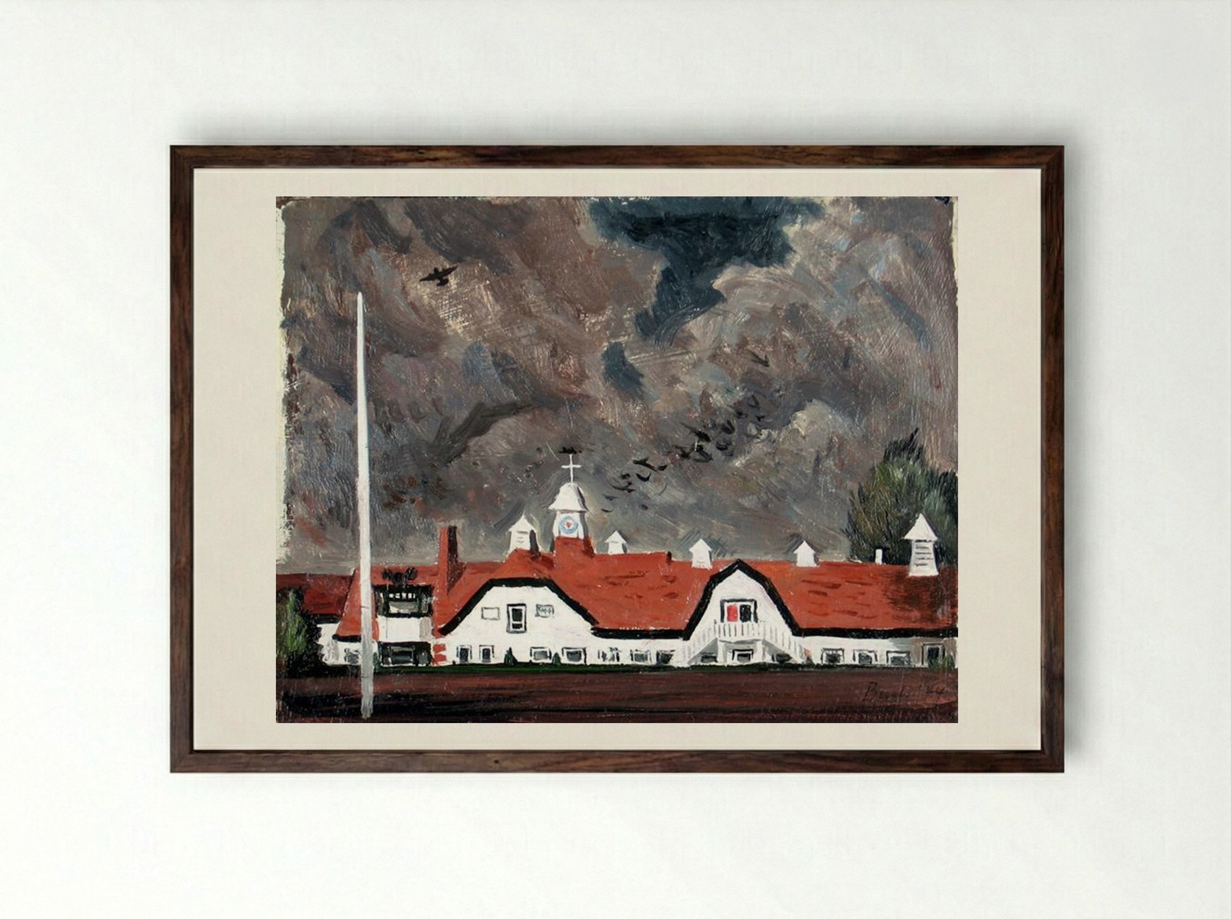 RCAF Elem. School, Eglinton - Jack Bush - Framed Print Dark Wood