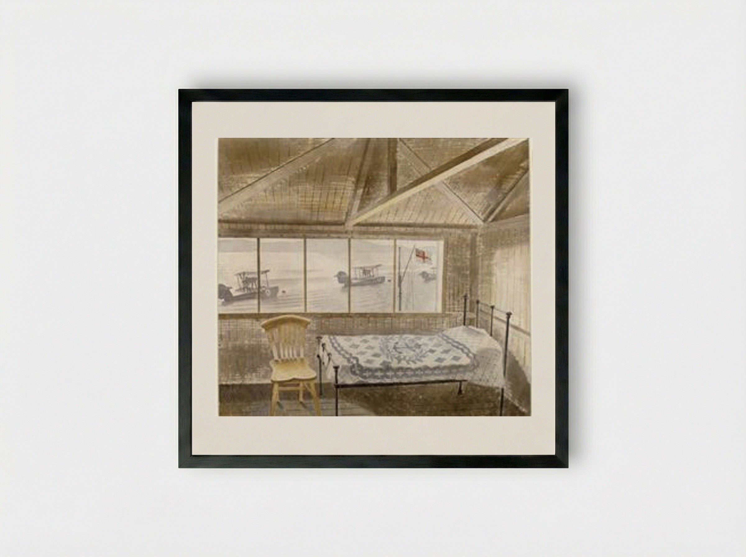RNAS Sick Bay, Dundee - Eric Ravilious - Framed Print Black