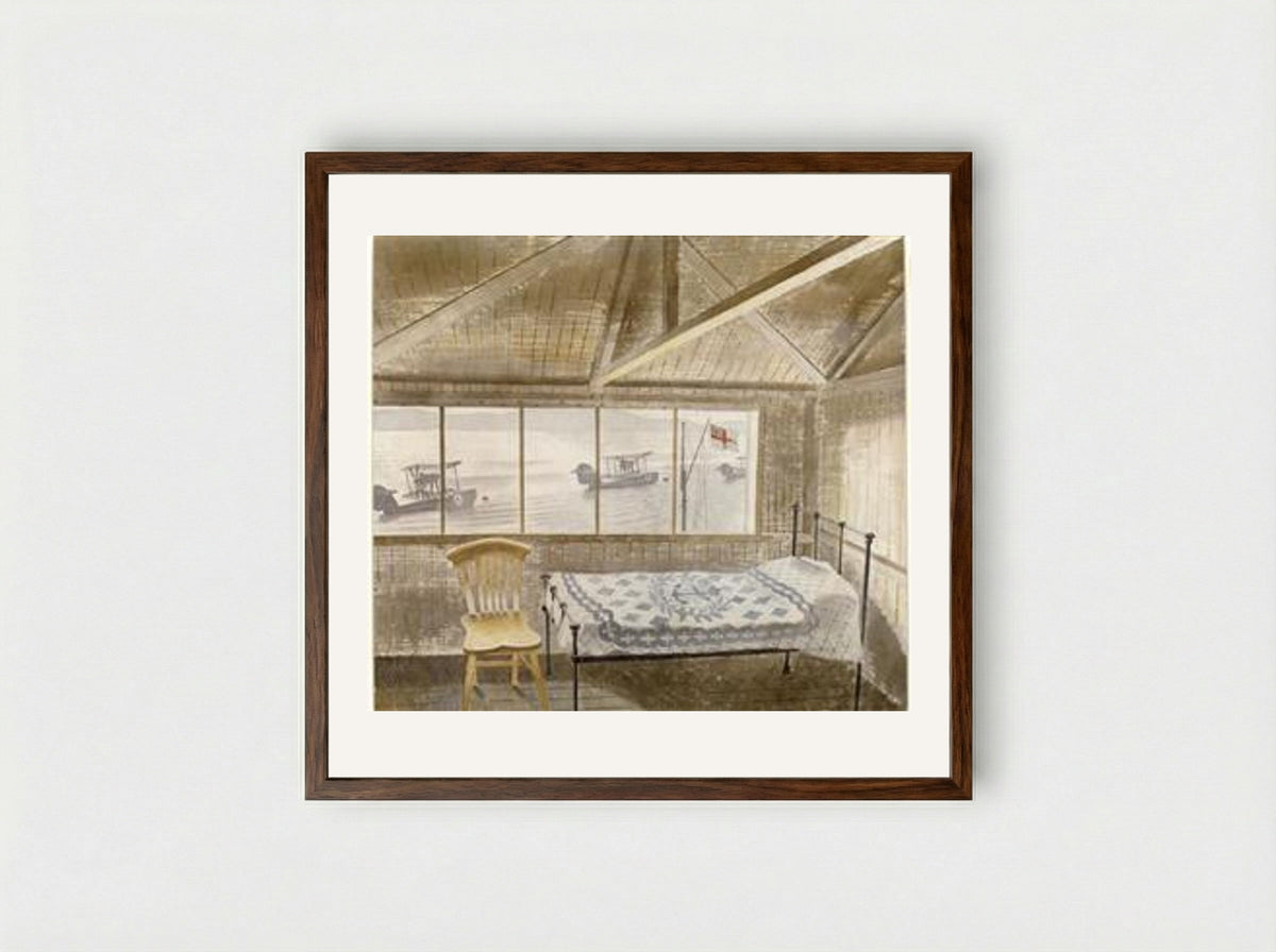 RNAS Sick Bay, Dundee - Eric Ravilious - Framed Print Dark Wood
