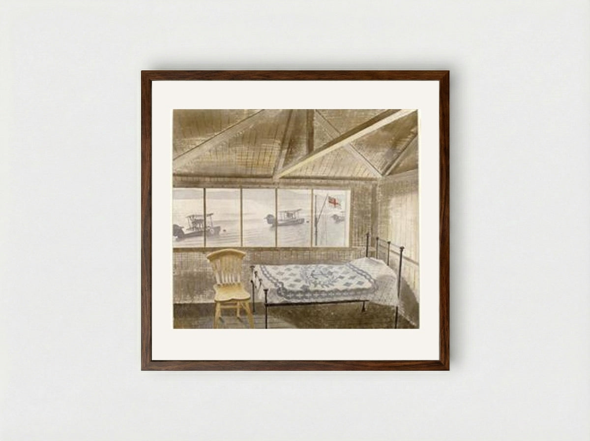 RNAS Sick Bay, Dundee - Eric Ravilious - Framed Print Dark Wood