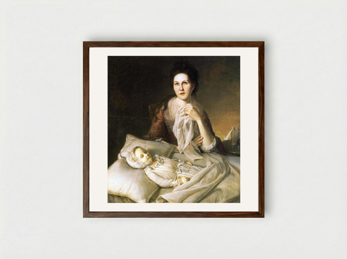 Rachel Weeping - Charles Willson Peale - Framed Print Dark Wood