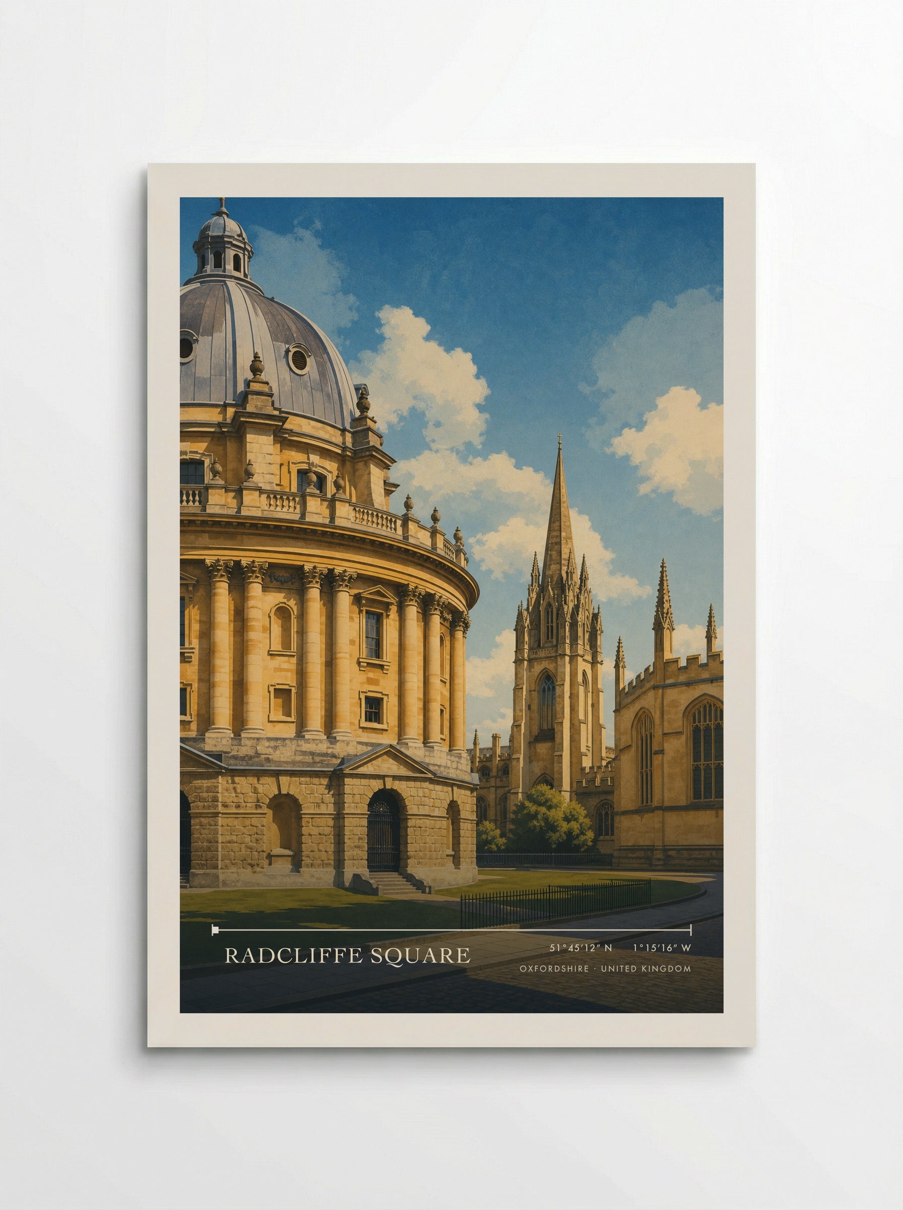 Radcliffe Square Oxfordshire United Kingdom Travel Poster - Poster