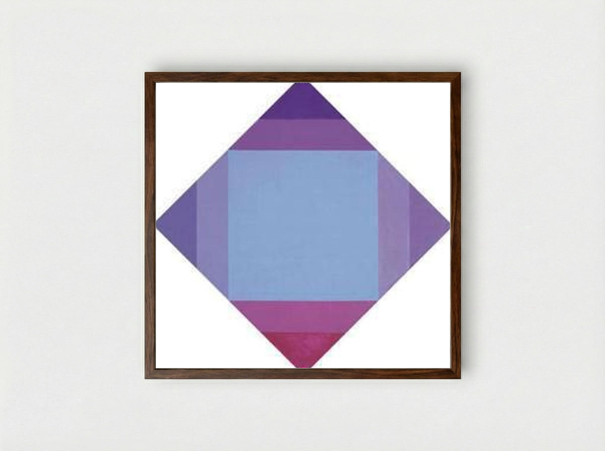 Radiazione violetta - Max Bill - Framed Print Dark Wood