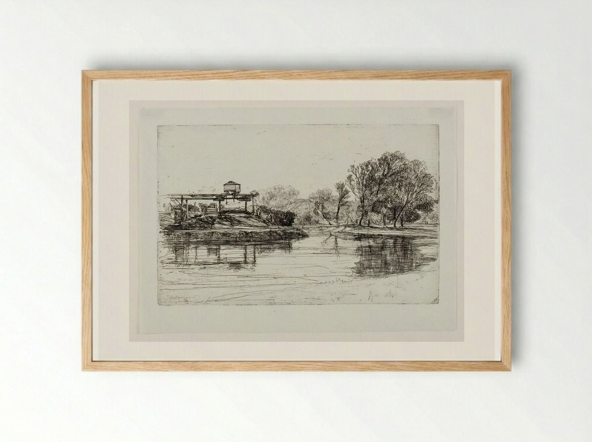 Railway Encroachment - Francis Seymour Haden - Framed Print Wood