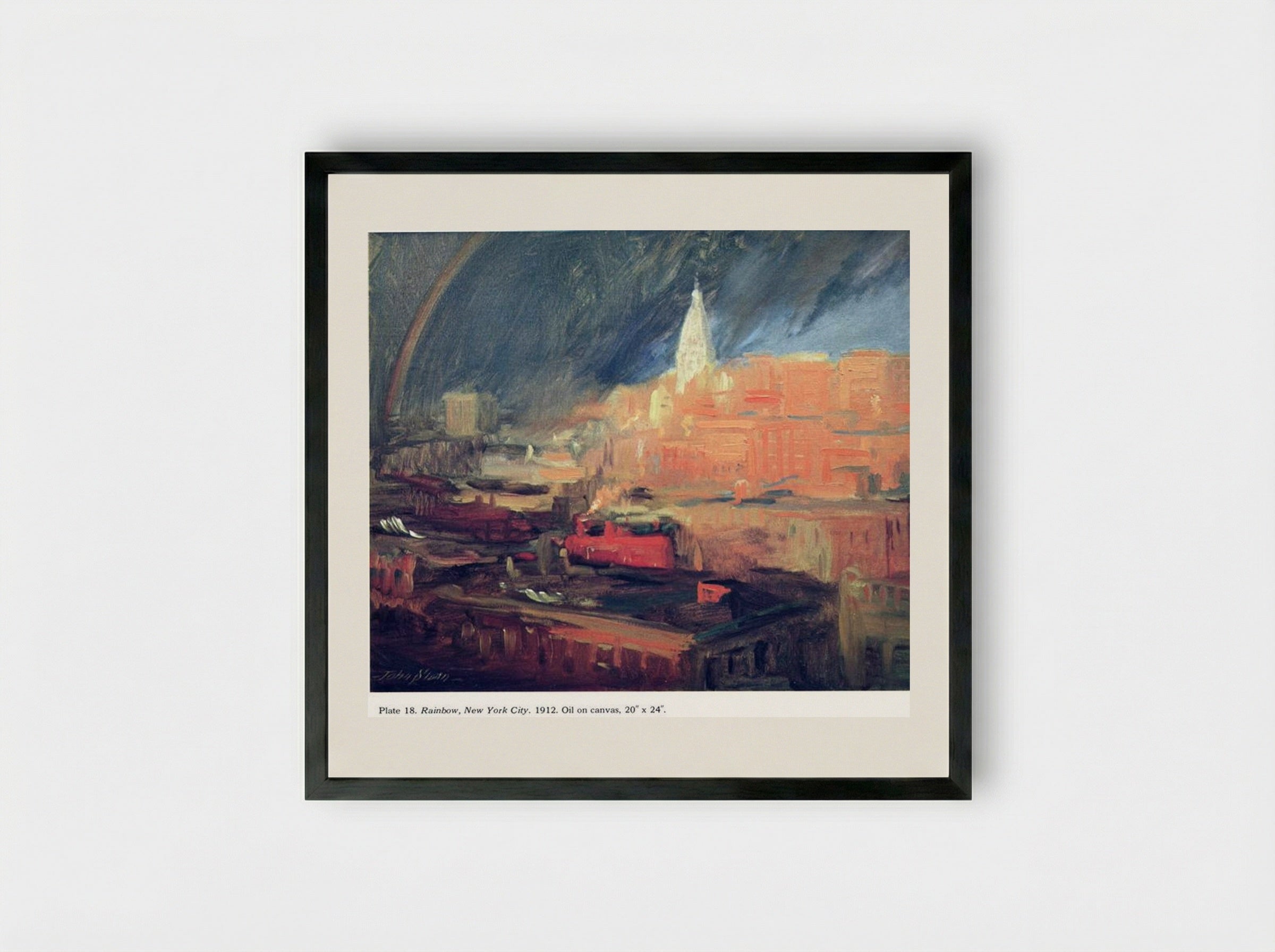 Rainbow, New York City - John French Sloan - Framed Print Black