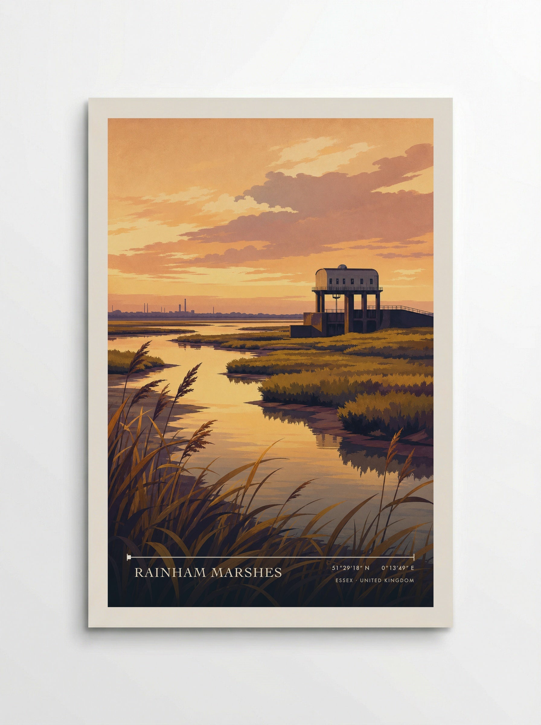 Rainham Marshes Essex United Kingdom Travel Poster - Poster