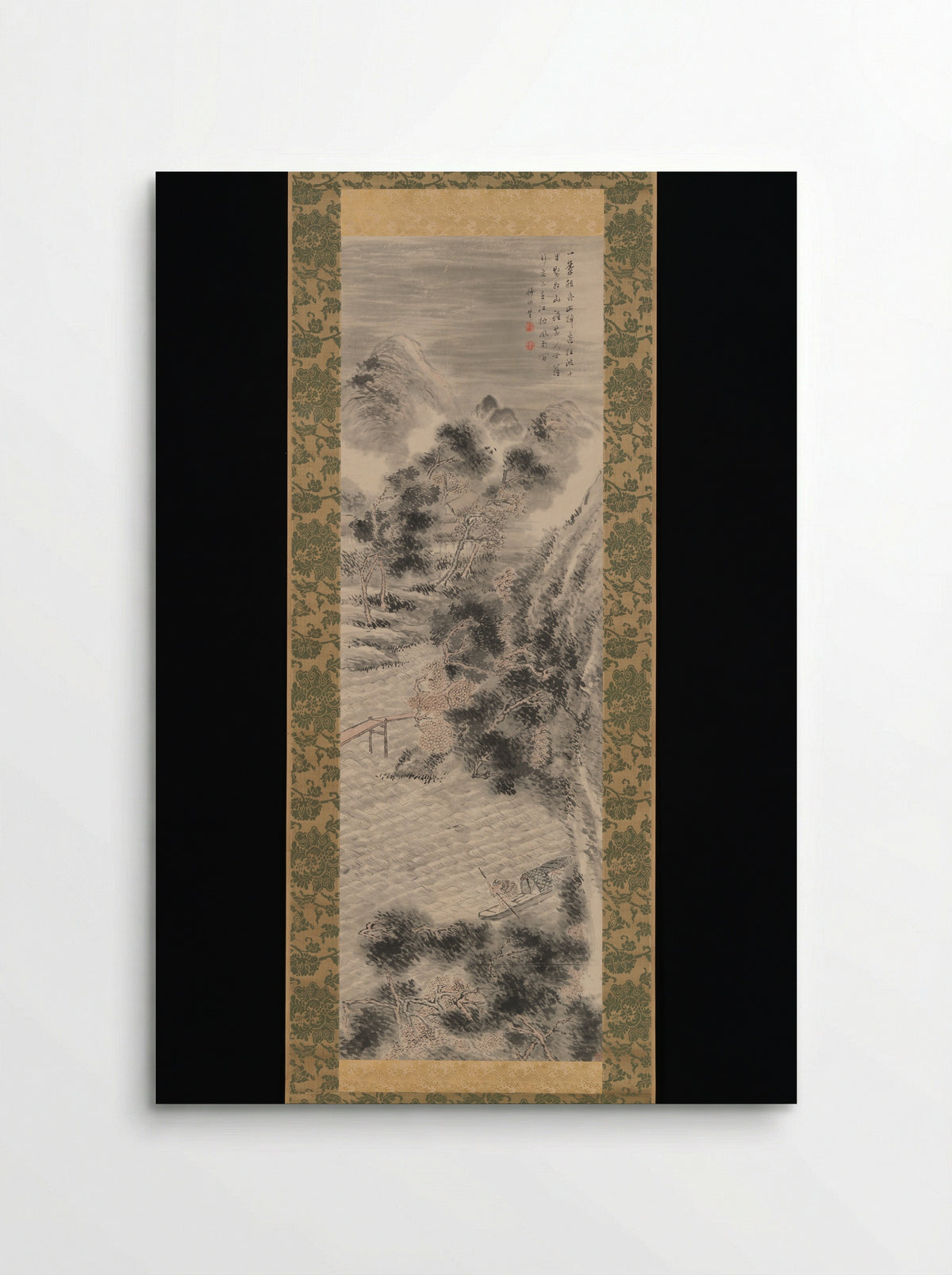 Rainstorm over a River Village - Tanomura Chikuden - Poster