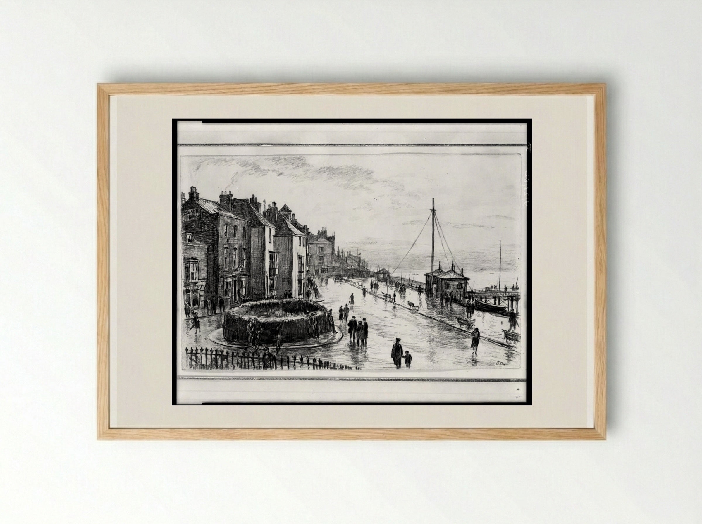 Rainy Day, Deal - Muirhead Bone - Framed Print Wood