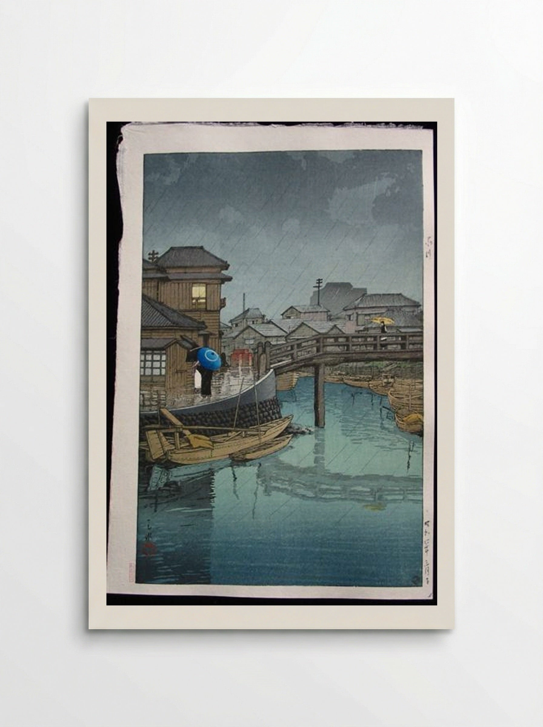 Rainy Season at Ryoshimachi - Hasui Kawase - Poster