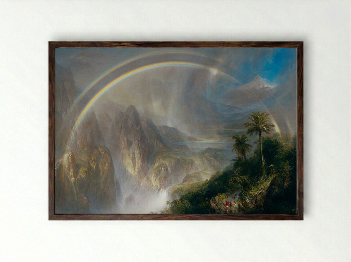 Rainy Season in the Tropics - Frederic Edwin Church - Framed Print Dark Wood