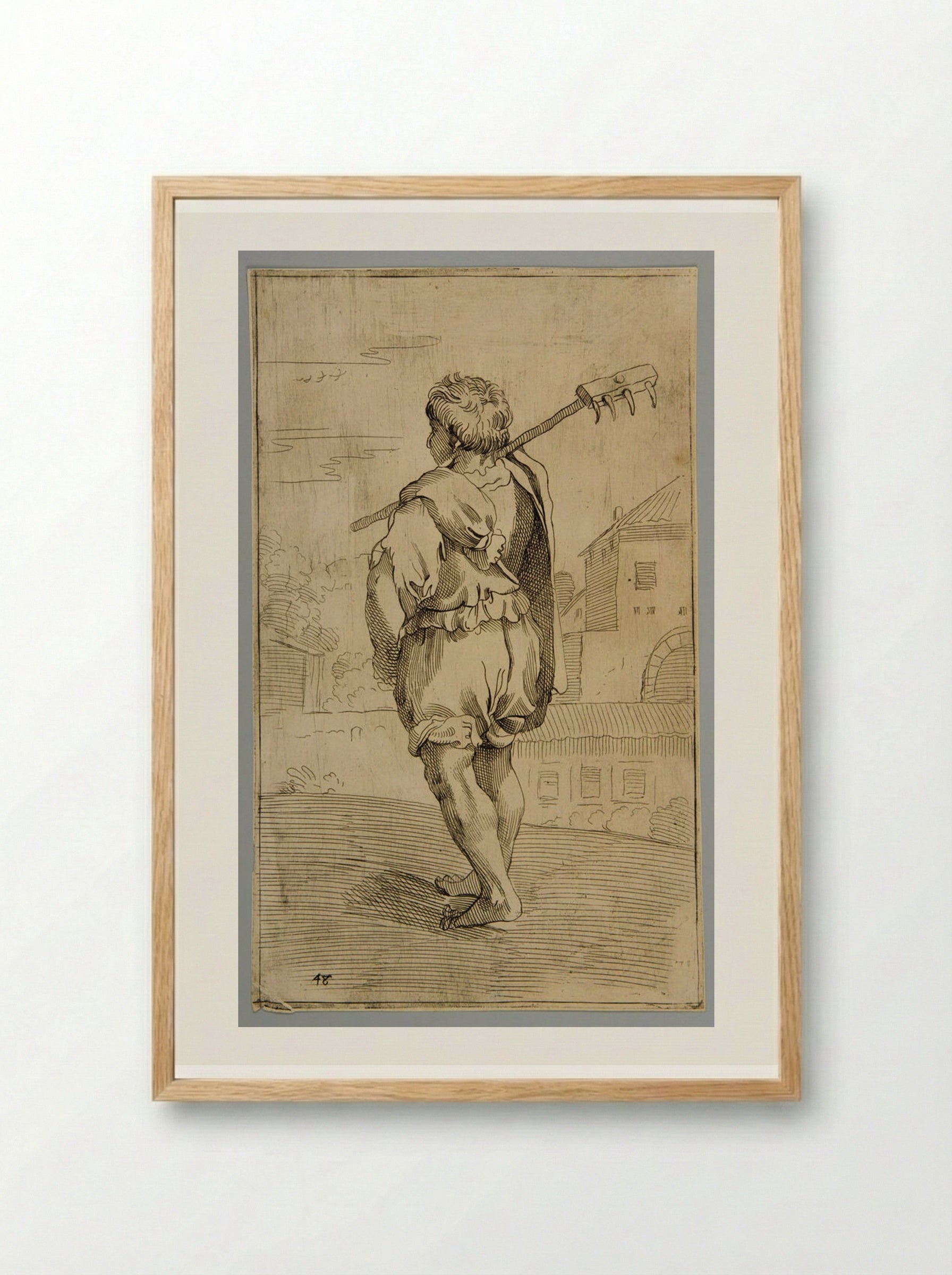 Raker of Grapes, Plate 48 - Simon Guillain - Framed Print Wood