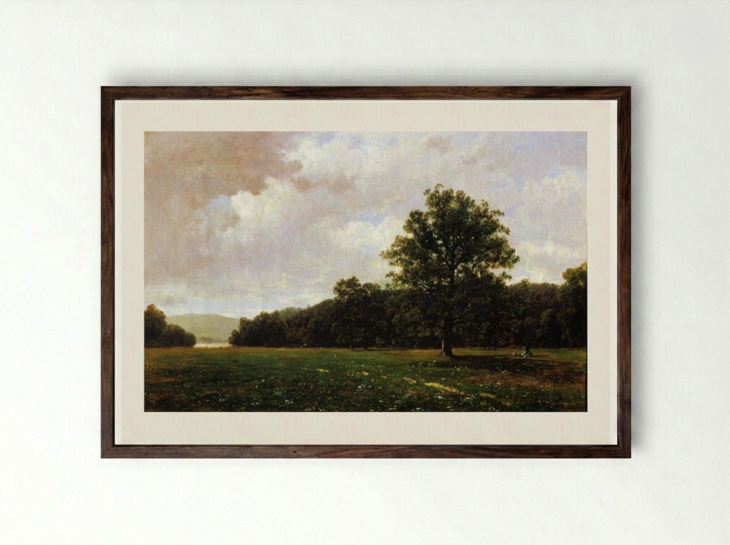 Ramapo Hills - David Johnson - Framed Print Dark Wood