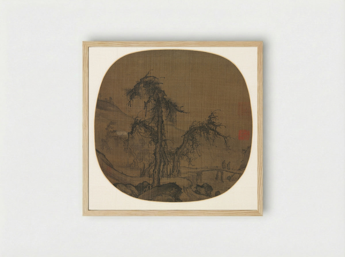 Ramblers over a Winding Stream - Luo Zhichuan - Framed Print Wood