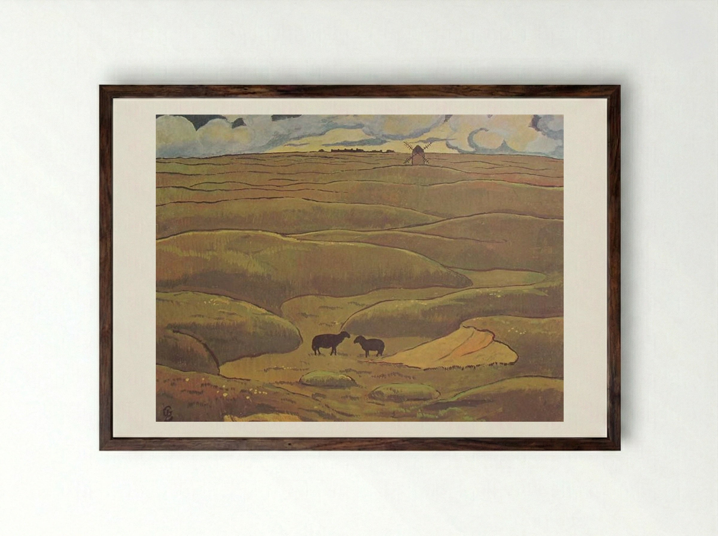 Rams, The Year - Georges Lacombe - Framed Print Dark Wood