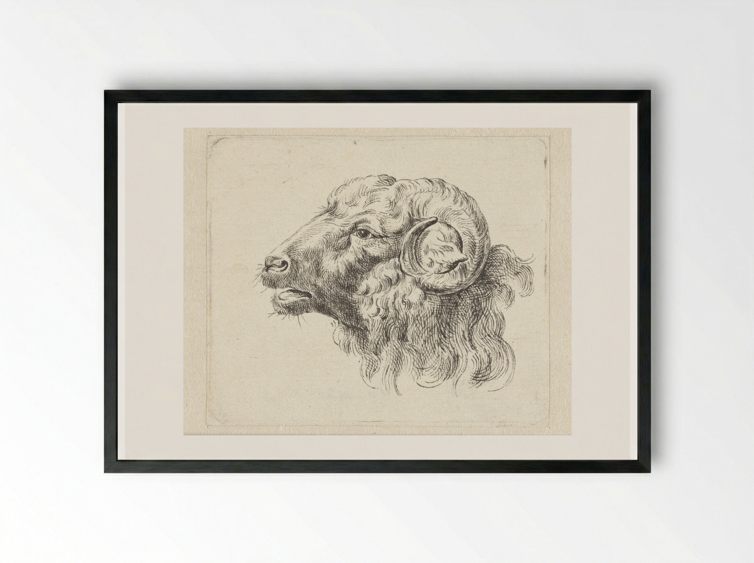 Ramskop, naar links - Abraham Delfos - Framed Print Black