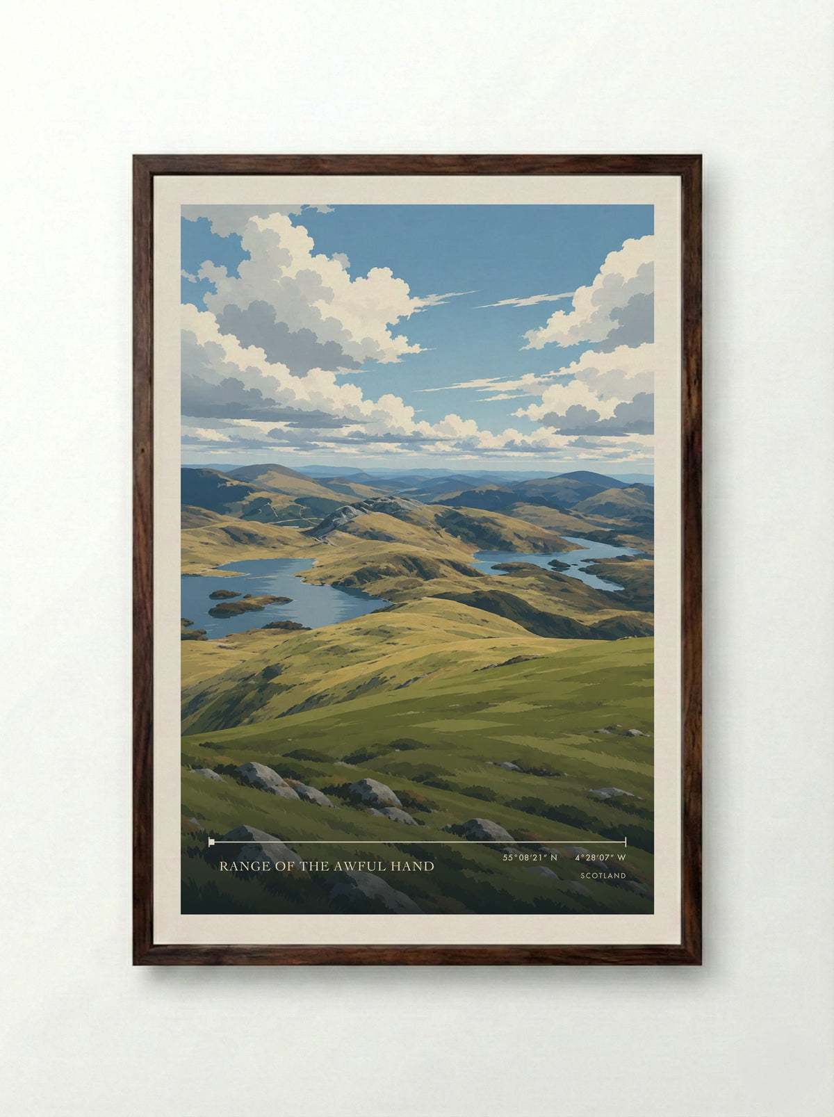 Range of the Awful Hand | Travel Poster - Framed Print Dark Wood