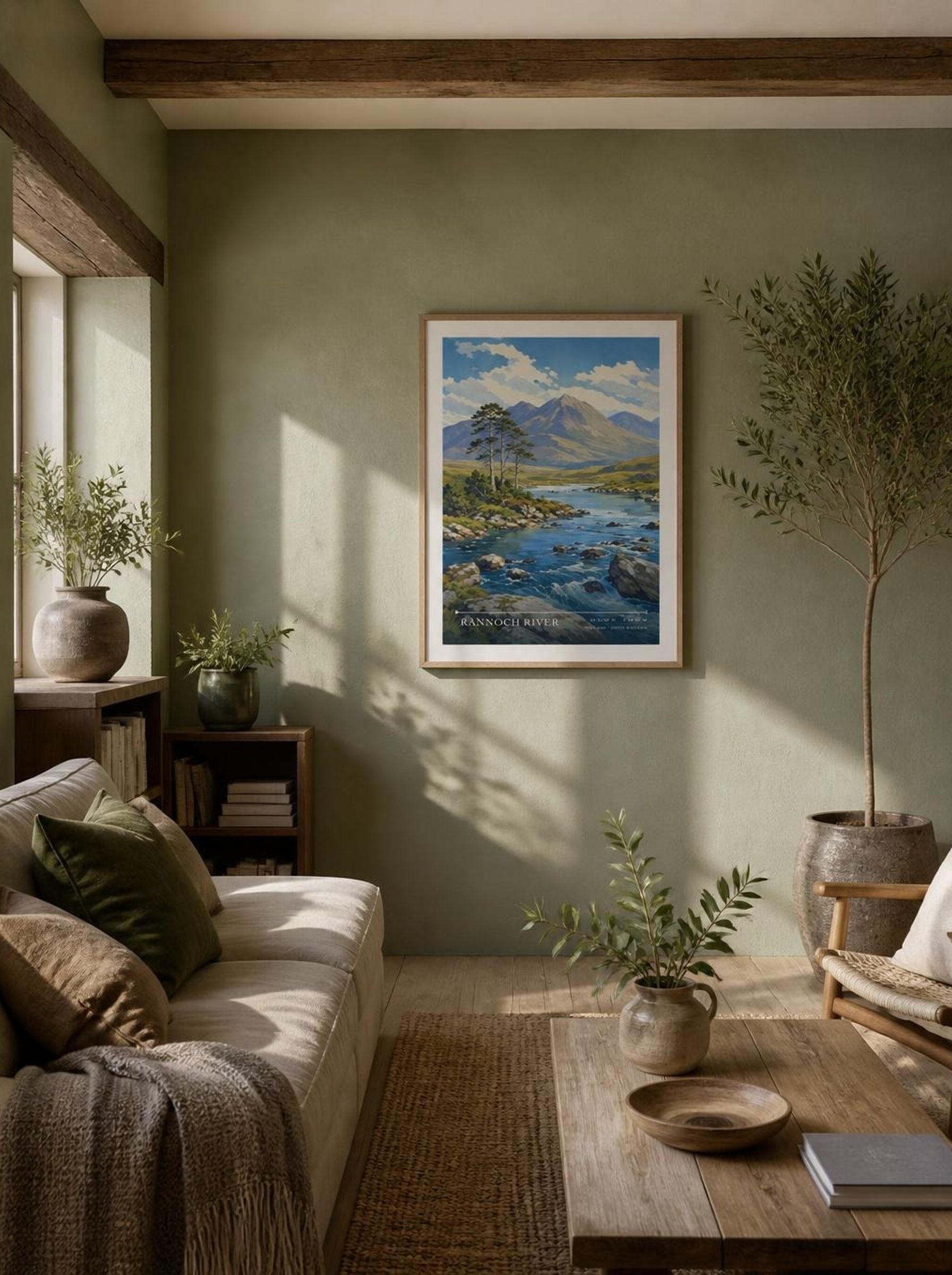 Rannoch River Highland United Kingdom Travel Poster - Lifestyle