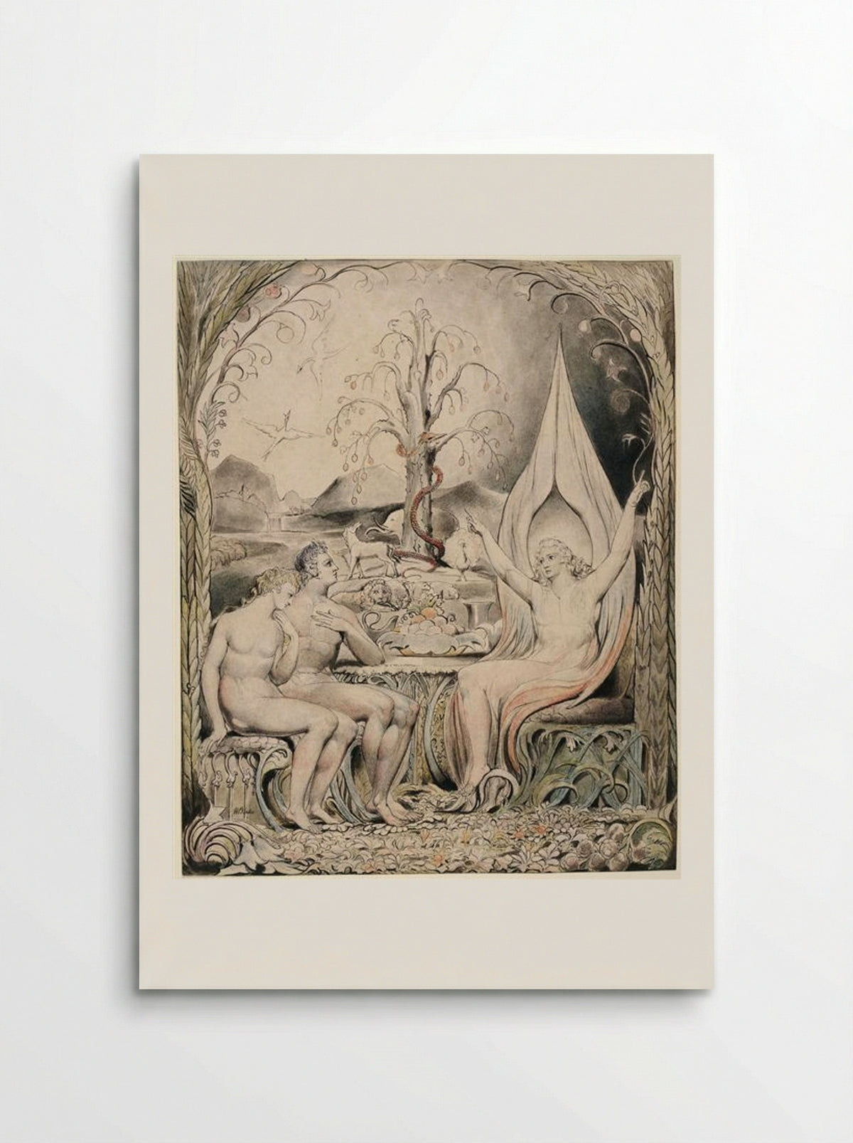 Raphael Warns Adam and Eve - William Blake - Poster
