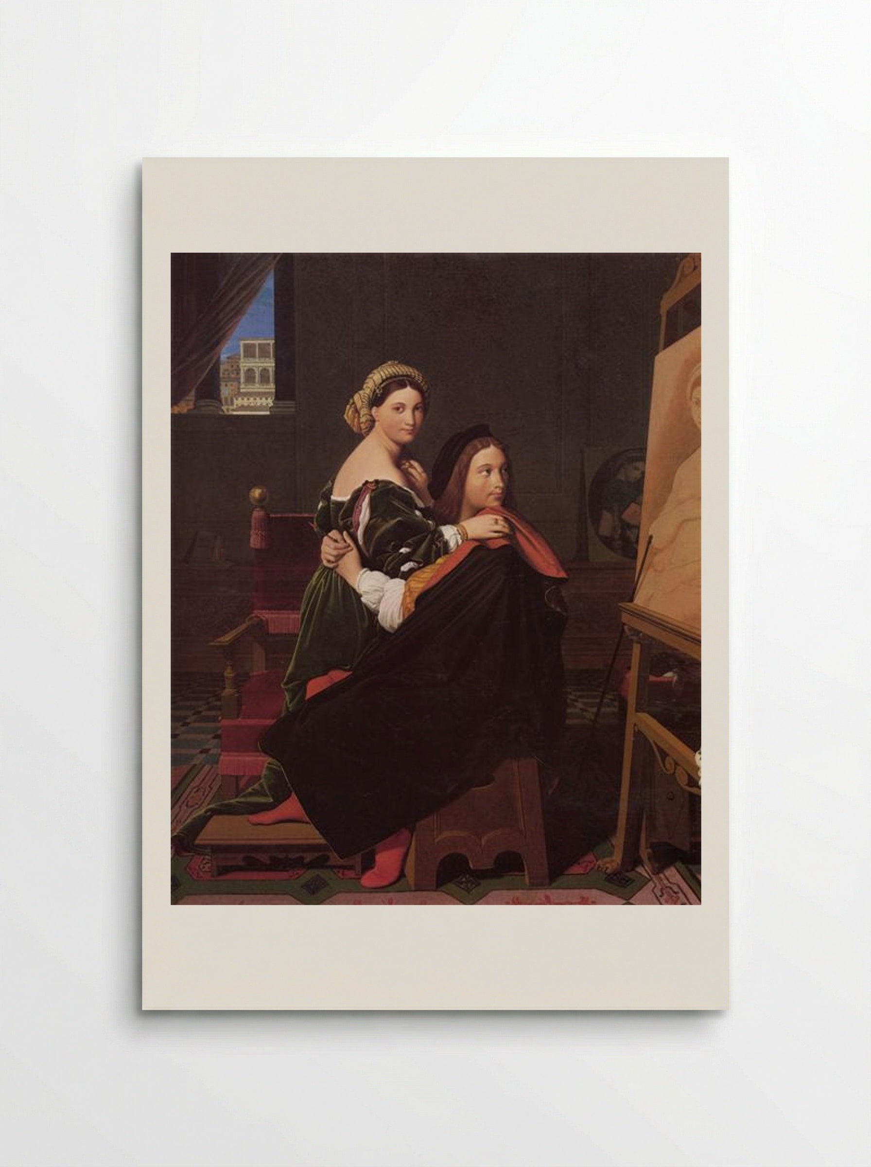 Raphael and the Fornarina - Jean-Auguste-Dominique Ingres - Poster