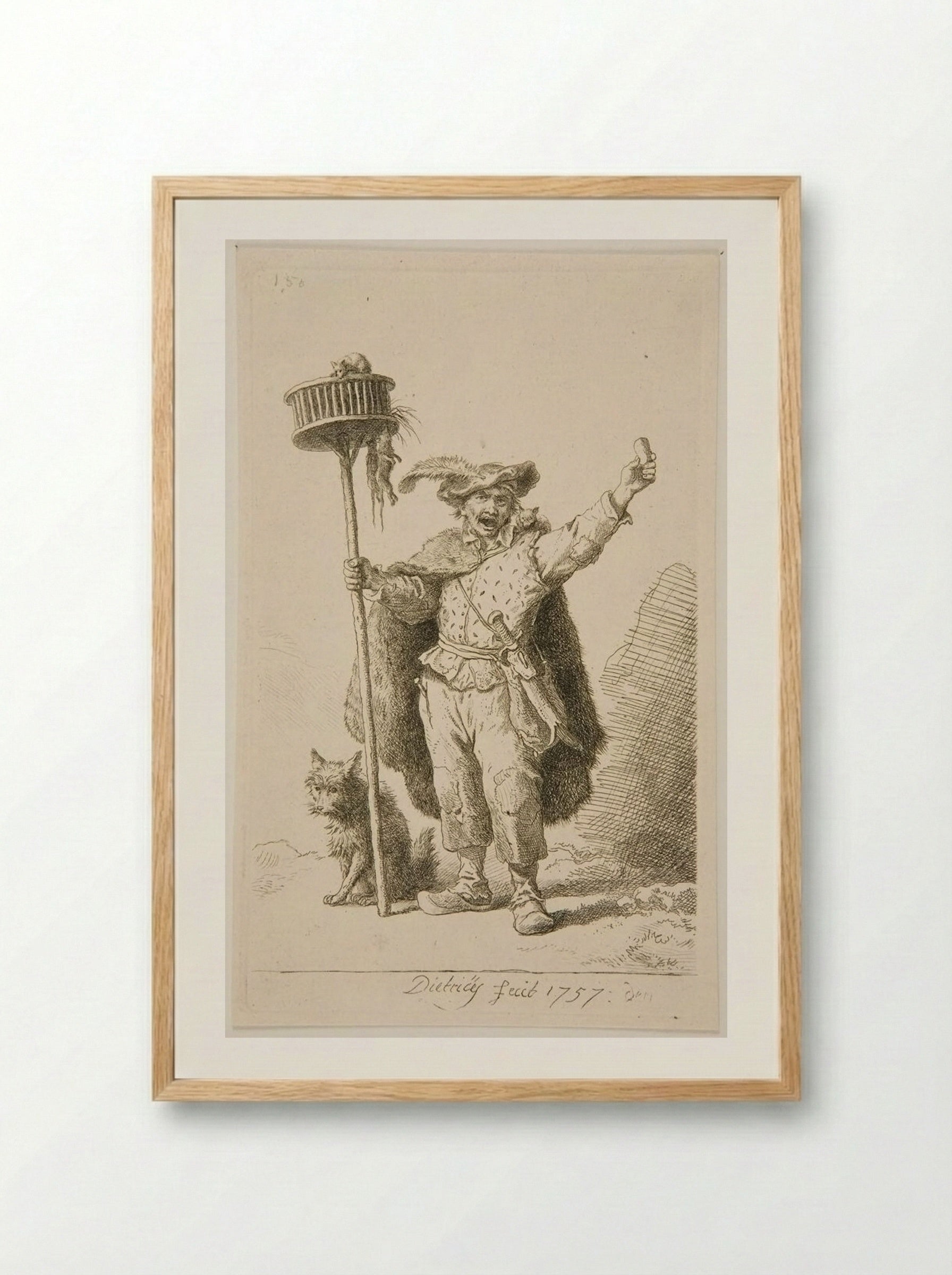Rat Catcher - Christian Wilhelm Ernst Dietrich - Framed Print Wood