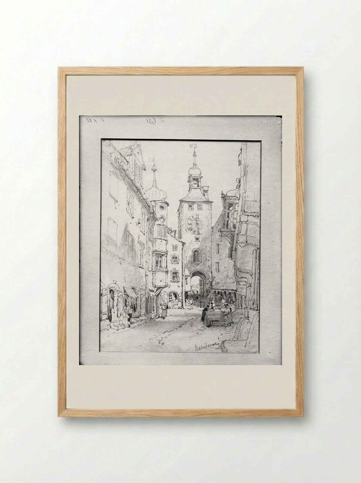Ratisbonne (Regensburg) - Samuel Prout - Framed Print Wood
