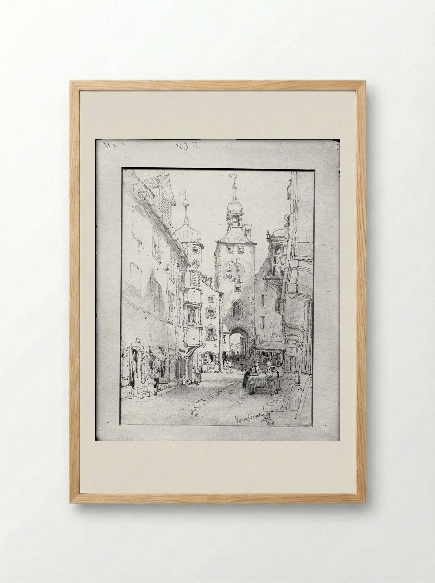Ratisbonne (Regensburg) - Samuel Prout - Framed Print Wood